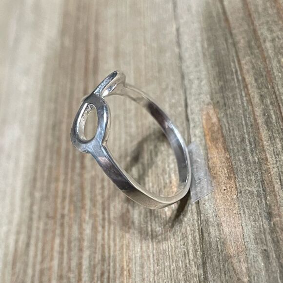 Tiny Delicate  Infinity Ring Sterling Silver 925 Size 8 Minimalist Jewelry - Picture 6 of 9